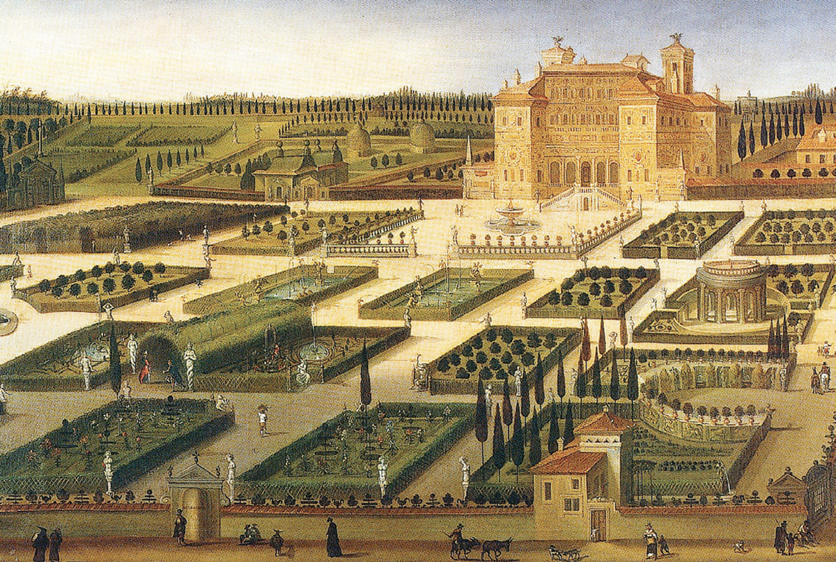 Joseph Heintz il Giovane. Veduta di Villa Borghese. 1625, olio su tela. Collezione privata