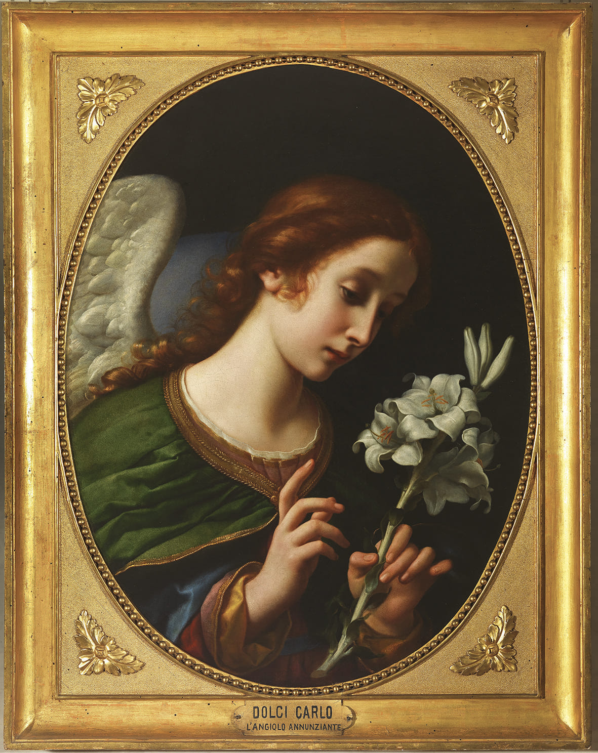 Carlo Dolci, Angelo Annunziante, olio su tela, inv San Marco e Cenacoli n 61, Galleria degli Uffizi