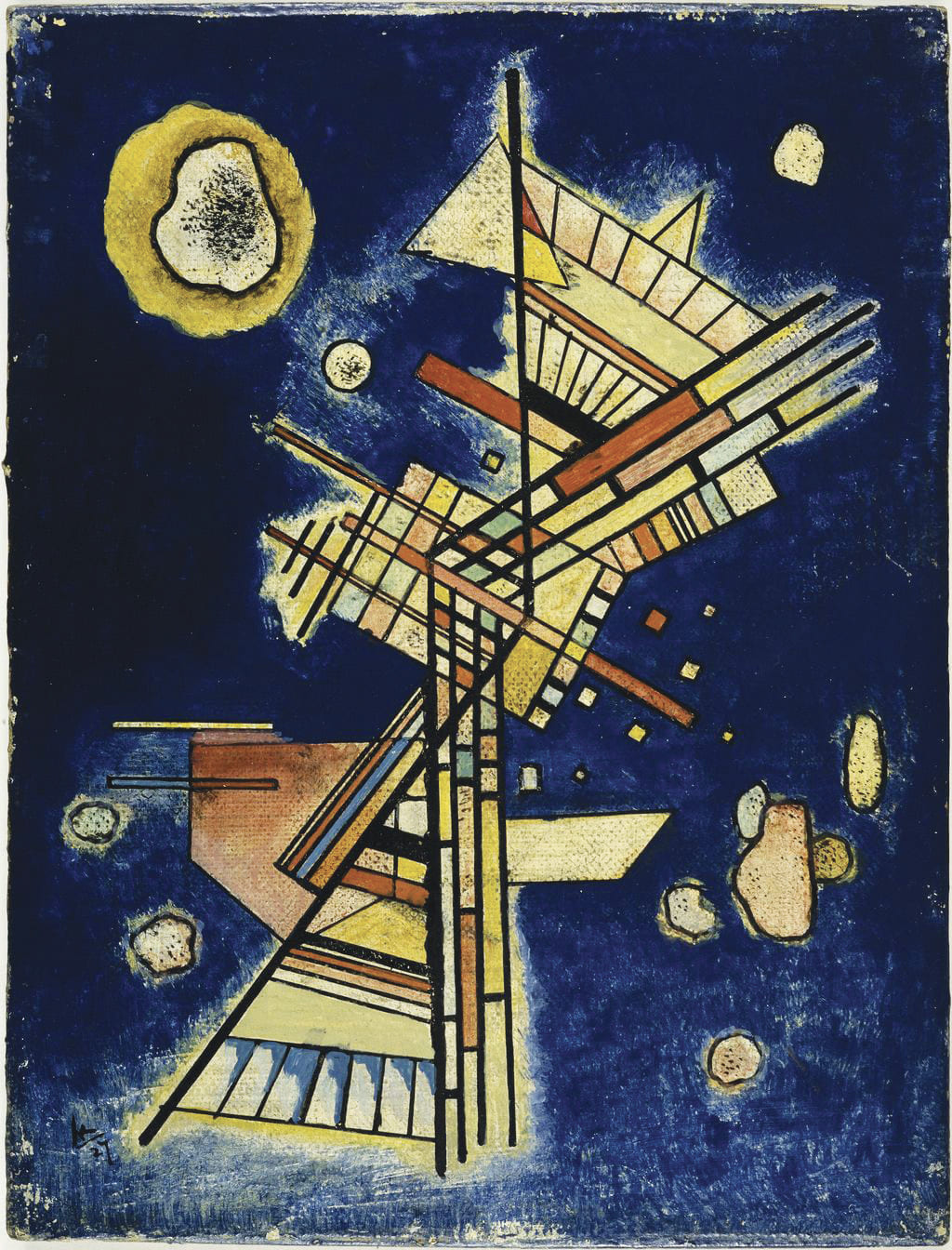 Vassily Kandinsky Dunkle Kühle (Fraîcheur sombre) Janvier 1927 Huile sur toile marouflée sur bois, 26,1x19,9x1,2 cm Legs de Nina Kandinsky, 1981 Centre Pompidou, Parigi, Musée national d’art moderne – Centre de création industrielle
