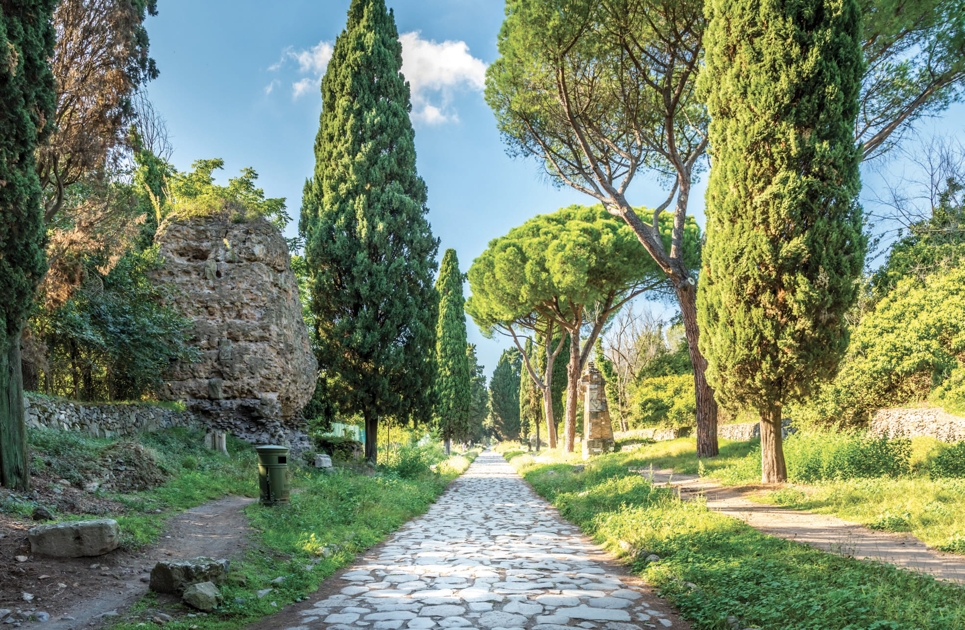 Trekking path on the Appian Way