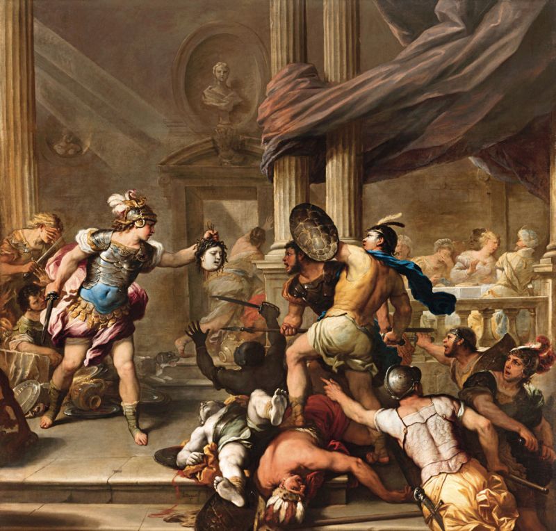 Luca Giordano. Lotta tra Perseo e Fineo. © MiC - Musei Nazionali di Genova. Foto Mauro Ranzani